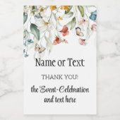 ミニお祝いサンキュースティルライフフローラドロップ ワインラベル (シングルラベル)