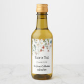 ミニお祝いサンキュースティルライフフローラドロップ ワインラベル (正面)