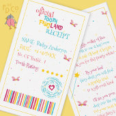 ミニかわいい歯の妖精のレシートとおもしろい韻 ノートカード