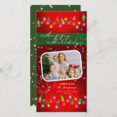 ミニきらめくクリスマスオーナメントお洒落写真 シーズンカード (正面/裏面)