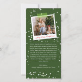 ミニきらめくクリスマスオーナメントお洒落写真 シーズンカード (裏面)