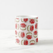 ミニさくらんぼチーズケーキ – ピンクマグカップ コーヒーマグカップ (中央)