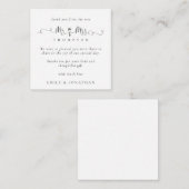 ミニさんミセス・鍵・モチーフ結婚スクリプトありがとう ノートカード (正面/裏面)