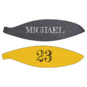 ミニという名前のマスタード黄色の黒板エッチング バスケットボール (パネル)