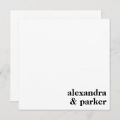 ミニはっきりしたマリモダンストタイポグラフィカップル名  ノートカード (正面/裏面)