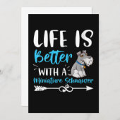 ミニアおもしろいの方が女子シュナウザーの方が良い 案内状 (正面/裏面)