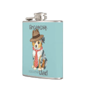 ミニアメリカンシェパードパパ フラスク (左)