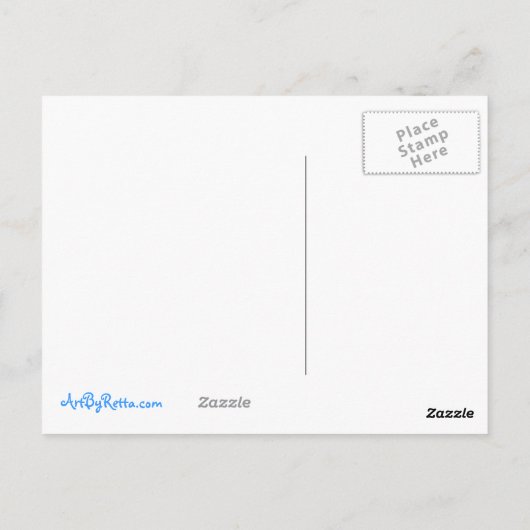 ミニアートキャットアンブレラ引用文はがき ポストカード (裏面)