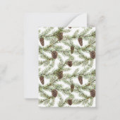 ミニウィンターパインコーンベリーメリークリスマスフォト ノートカード (裏面)