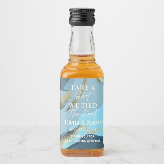 ミニウイスキーのボトルラベル – リキュールラベル結婚- s リキュールボトルラベル (正面)