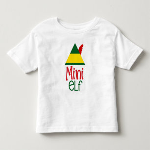 ミニエルフ 赤ちゃん 子供 クリスマス ホリデー 家族 ファン トドラーTシャツ