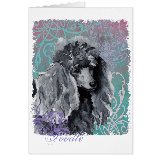 ミニエレガントチュアプードルカード (正面)