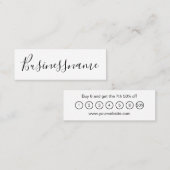 ミニエレガントマモダンリストトレンディー ロイヤリティカード (正面/裏面)