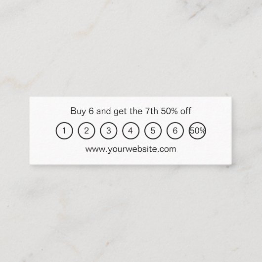 ミニエレガントマモダンリストトレンディー ロイヤリティカード (裏面)