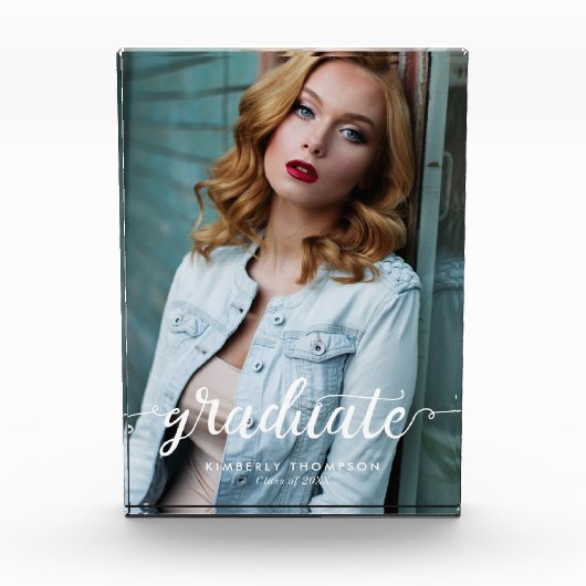 ミニエレガントマリストの卒業モダン発表 フォトブロック (正面)