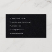 ミニエレガントマリストの家が黒の名刺を形作る 名刺 (裏面)