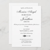 ミニエレガントマリストハートア結婚ロー 招待状 (正面/裏面)