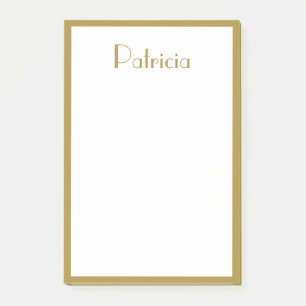 ミニエレガントマリスト金ゴールドのエッジと名前 ポストイット