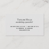 ミニエレガントマリスト、お目にかかれてうれしいグレー 名刺 (裏面)