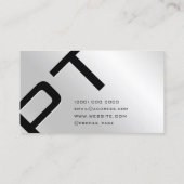 ミニエレガントマリフェイクスト金属銀   名刺 (裏面)