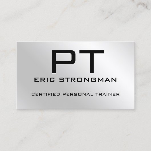 ミニエレガントマリフェイクスト金属銀   名刺 (正面)