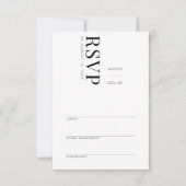 ミニエレガントマリモダンストRSVP応答カード 出欠カード (正面)