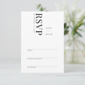 ミニエレガントマリモダンストRSVP応答カード 出欠カード (スタンド正面)