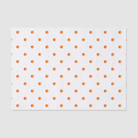 ミニオレンジ水玉模様 薄葉紙 (正面)