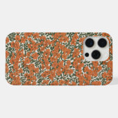 ミニオレンジ色の花デザイン iPhoneケース (裏面横)