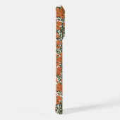 ミニオレンジ色の花デザイン iPhoneケース (右側面)