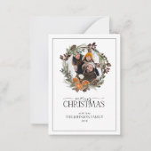 ミニオ素朴レンジフォトリースメリークリスマス ノートカード (正面)