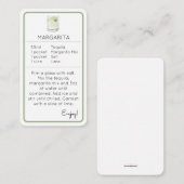 ミニカクテルキットフリットレシピカードマルガリータ エンクロージャーカード (正面/裏面)