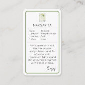 ミニカクテルキットフリットレシピカードマルガリータ エンクロージャーカード (正面)