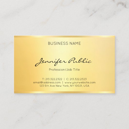 ミニカスタムマエレガントリストフェイク金ゴールド 名刺 (裏面)