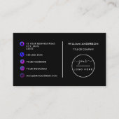 ミニカスタムマモダンリストソーシャルメディアアイコンb 名刺 (正面)