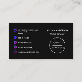 ミニカスタムマモダンリストソーシャルメディアアイコンb 名刺