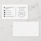 ミニカスタムマモダンリストソーシャルメディア 名刺 (正面/裏面)