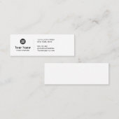 ミニカスタムマリストの小さなビジシンプルネスロゴモダン スキニー名刺 (正面/裏面)