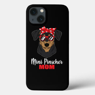 ミニカッコいいピンシャードッグマム犬好きペットギフト iPhone 13ケース