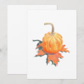 ミニカボチャのオークの葉フラットカード (正面/裏面)