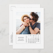 ミニカミニマルモダンレンダー日付の写真の保存 案内ポストカード (正面/裏面)