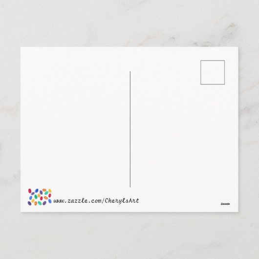 ミニカラフルイースターエッグ、ジェリービーンズはがき シーズンポストカード (裏面)