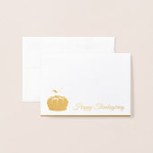 ミニカード・ゴールドホイル・感謝祭 箔カード (封筒付き正面)