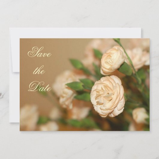 ミニカーネーション日付/招待状の保存 セーブザデート (正面)