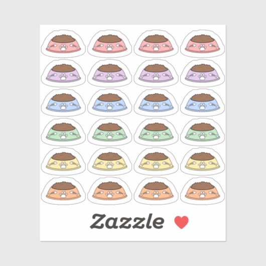 ミニキャッ食べ物を与えトリマインダーペットフードボウル舞城プランナー シール (シート)