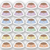 ミニキャッ食べ物を与えトリマインダーペットフードボウル舞城プランナー シール (正面)