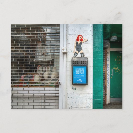 ミニキャブ・グラフィティ・ガール ポストカード (正面)