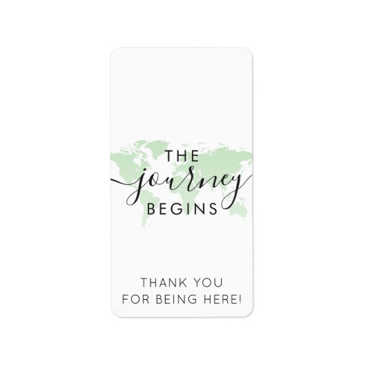 ミニキャンディバーラップグリーンワールドマップジャーニーテーマ ラベル (正面)