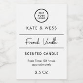 ミニキャンドルステッカー 白ラベル フードラベル (シングルラベル)