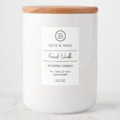 ミニキャンドルステッカー 白ラベル フードラベル (正面)